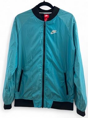 Nike Teal Bomber Jacket with Black Trim